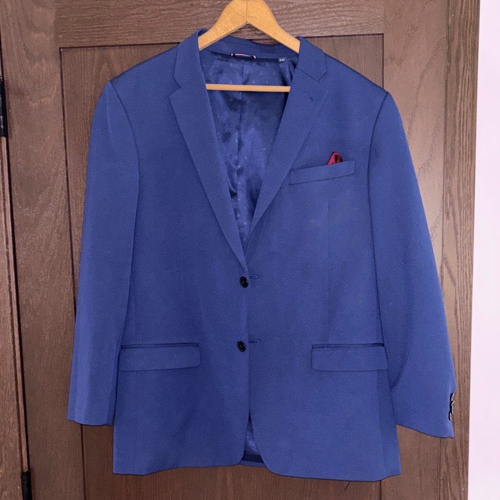 Tommy Hilfiger Royal Blue Blazer with Red Accent